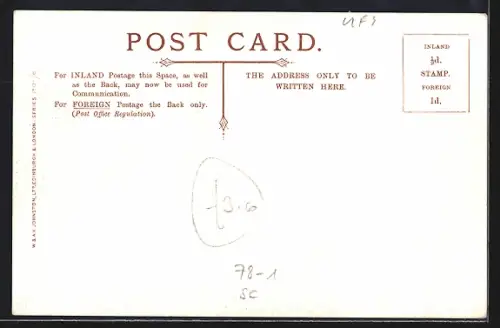 Künstler-AK Map of Scotland with a Stirling Coat of Arms, Badge Bilberry