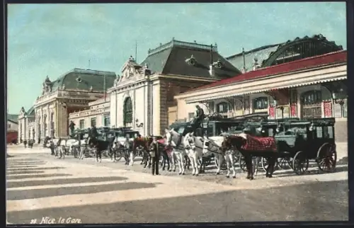 AK Nice, la gare, Bahnhof