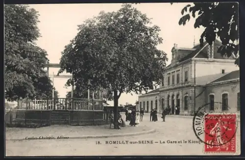 AK Romilly-sur-Seine, La Gare, Bahnhof