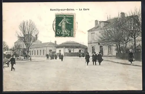 AK Romilly-sur-Seine, La Gare