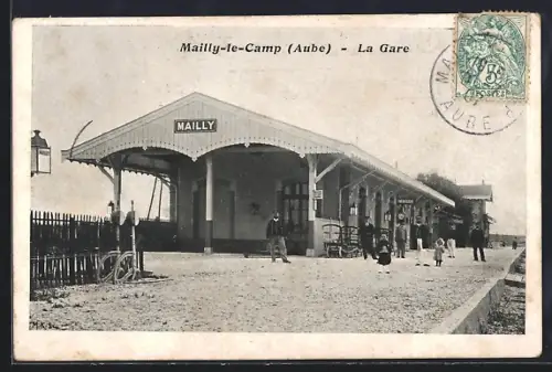 AK Mailly-le-Camp /Aube, La Gare