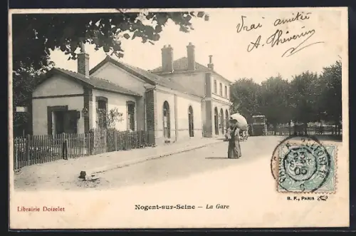AK Nogent-sur-Seine, La Gare