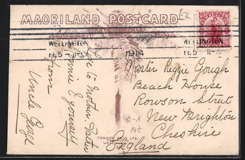 AK Wellington, Lambton Quay, Strassenbahn