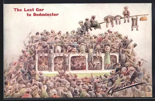 Künstler-AK Cynicus: Bedminster, The Last Car