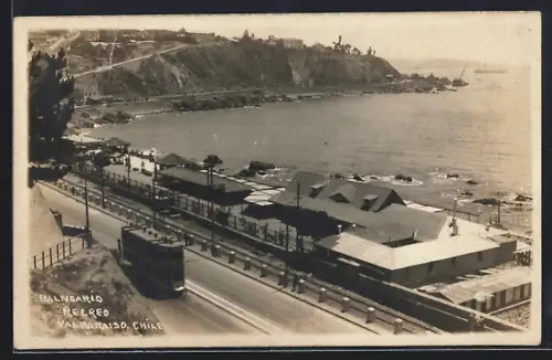 AK Valparaiso, Balneario Recreo, Strassenbahn
