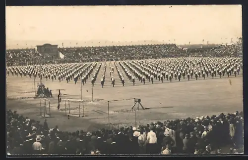 Foto-AK Laibach, Sängerfest im Stadion