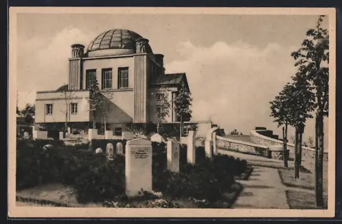 AK Brüx, Krematorium mit Friedhof