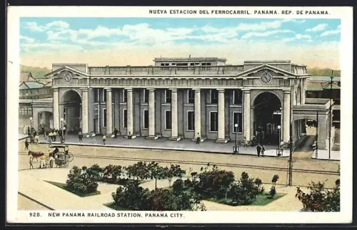 AK Panama City, New Panama Railroad Station, Bahnhof