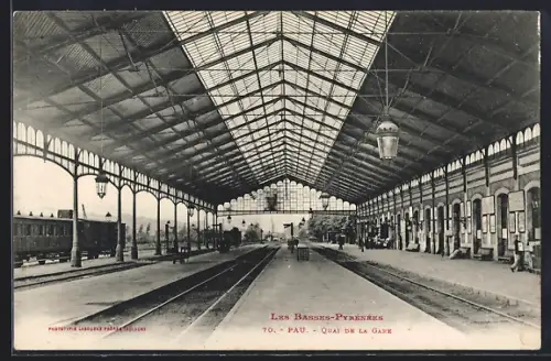 AK Pau, Quai de la Gare, Bahnhof