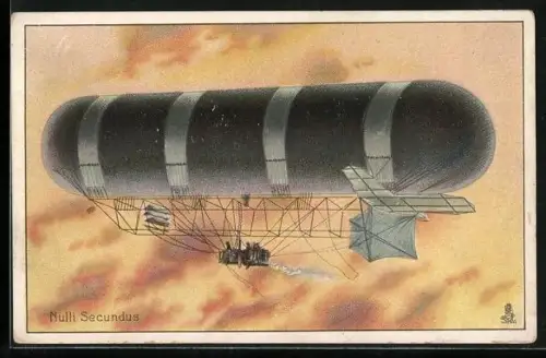Künstler-AK Zeppelin Nulli Secundus