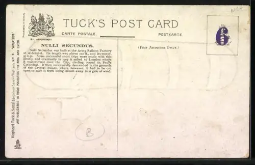 Künstler-AK Zeppelin Nulli Secundus