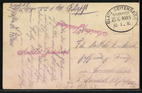 AK Glatz, Blick in den Stadtbahnhof