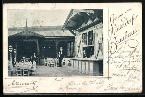 AK Wien, Hütteldorf, Gasthaus Hütteldorfer Brauhaus