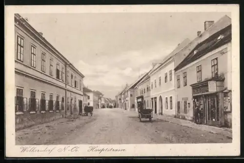 AK Wolkersdorf /N.-Oe., Buchhandlung in der Haupstrasse