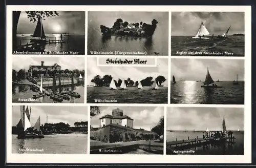 AK Steinhuder Meer, Wilhelmstein, Strandhotel, Anlegerstelle