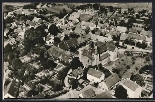 AK Lippoldsberg /W., Ortsansicht aus der Vogelschau