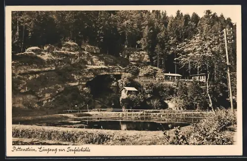 AK Pottenstein, Eingang zur Teufelshöhle