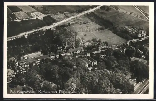 AK Bad Mergentheim, Kurhaus vom Flugzeug aus