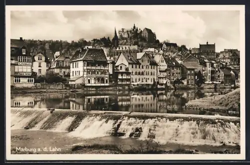 AK Marburg a. d. Lahn, Wasserpartie im Ort