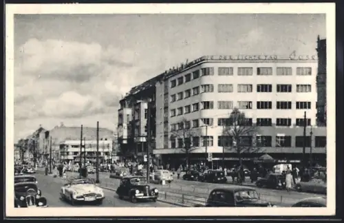 AK Berlin-Charlottenburg, Kurfürstendamm im Wiederaufbau