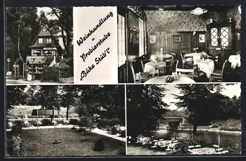 AK Berlin-Kohlhasenbrück, Weinhandlung und Probierstube Bäke Stübl, Inh. E. Auschwitz