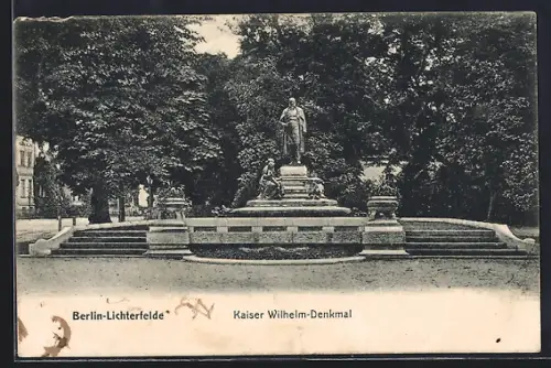 AK Berlin-Lichterfelde, Kaiser Wilhelm-Denkmal