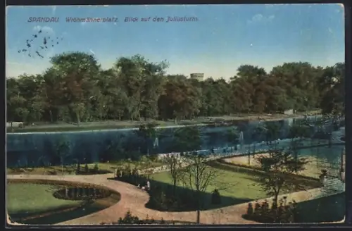 AK Berlin-Spandau, Wröhmännerplatz, Blick auf den Juliusturm