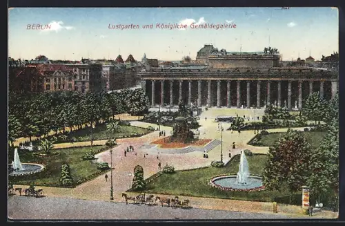 AK Berlin, Lustgarten, Königliche Gemäldegalerie