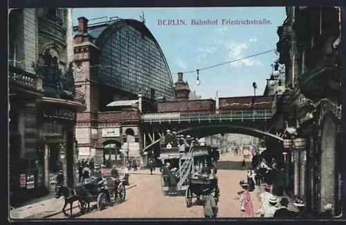AK Berlin, Bahnhof Friedrichstrasse