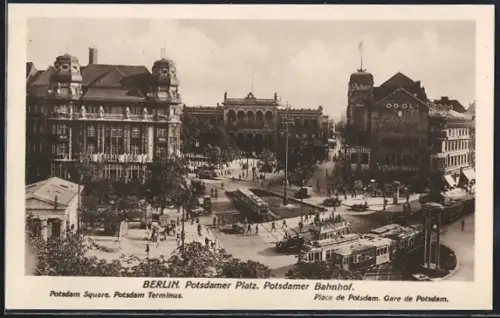 AK Berlin, Potsdamer Platz, Potsdamer Bahnhof
