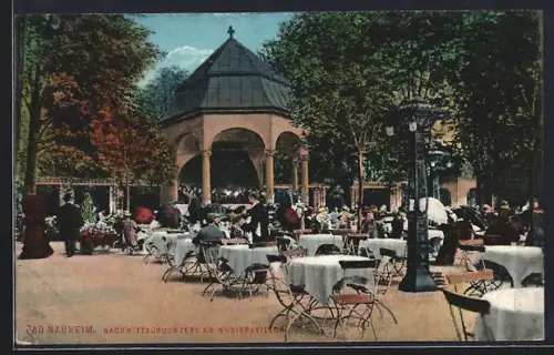 AK Bad Nauheim, Nachmittagskonzert am Musikpavillon