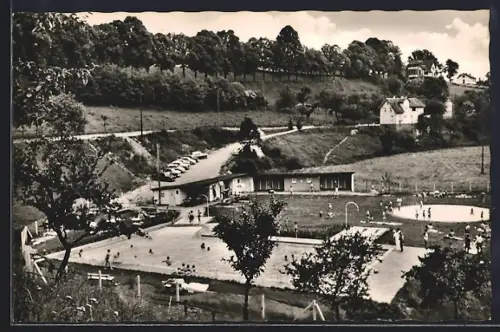 AK Hetzbach /Odenwald, Schwimmbad aus der Vogelschau
