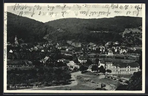 AK Bad Sooden-Allendorf, Ortsansicht aus der Vogelschau