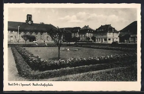 AK Bad Oeynhausen i. Spessart, Bahnhofplatz