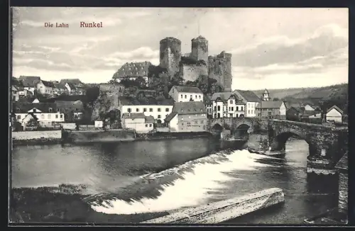 AK Runkel /Lahn, Burg und Brücke