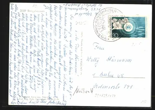 AK Rengshausen, Luftaufnahme des Ortes