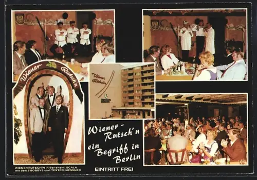 AK Berlin-Schöneberg, Restaurant Wiener Rutsch`n, Wiener Spezialitätenküche, Unterhaltung, Martin-Luther-Strasse 18