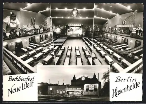 AK Berlin-Neukölln, Gasthaus Neue Welt, Hasenheide, Bockbierfest