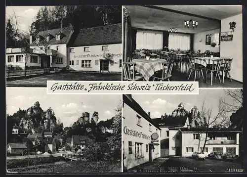 AK Tüchersfeld, Gasthof Fränkische Schweiz, Bes. J. u. M. Gröschel