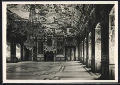 AK Bamberg, Residenz, Kaisersaal, Fresken von Steidl