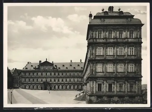 AK Bamberg, Residenz, Front gegen den Dom