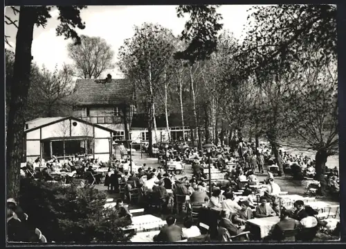 AK Berlin-Wannsee, Restaurant Söhnel-Hof, Pächter Alex Schatto
