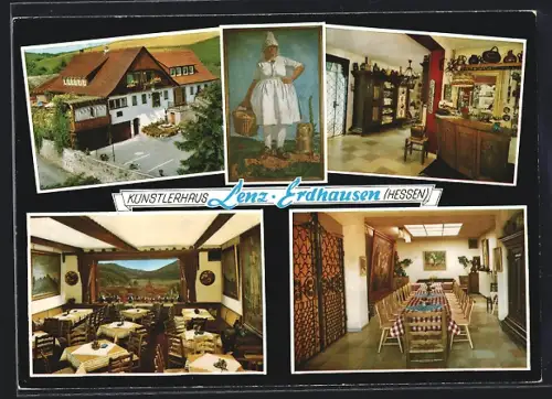 AK Erdhausen /Hessen, Künstlerhaus Lenz, Restaurant