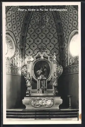AK Au bei Berchtesgaden, Altar der Kirche