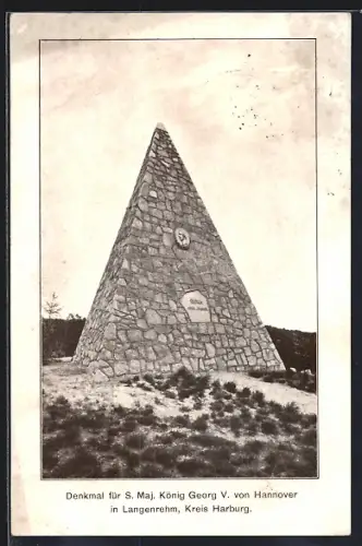 AK Langenrehm /Harburg, Denkmal für König Georg V. von Hannover