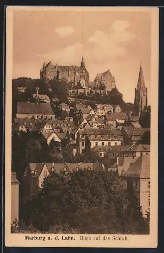 AK Marburg a. d. Lahn, Blick auf das Schloss