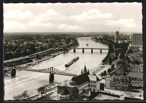 AK Frankfurt am Main, Blick auf die Main-Brücken