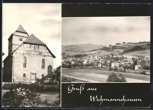 AK Wichmannshausen, Kirche, Ortsansicht und Kirche