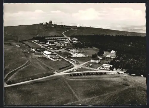 AK Wasserkuppe /Rhön, Berg der Segelflieger, Fliegeraufnahme