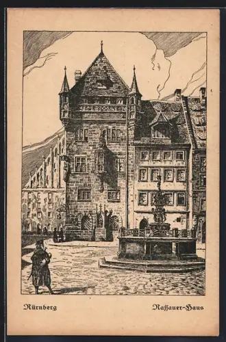 Künstler-AK Nürnberg, Nassauer-Haus